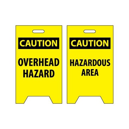 National Marker Co Floor Sign - Caution Overhead Hazard Caution Hazardous Area FS18
